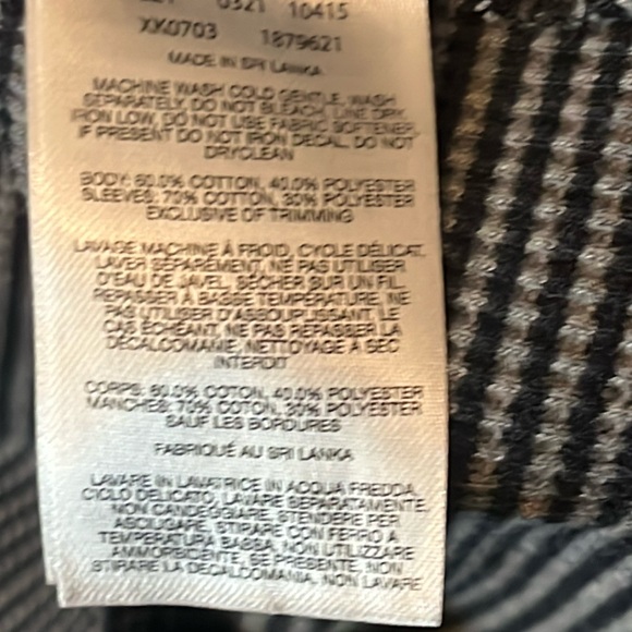 Columbia Long Sleeve Top Women’s size XL Unisex Ribbed Striped Black Gray - Picture 9 of 9